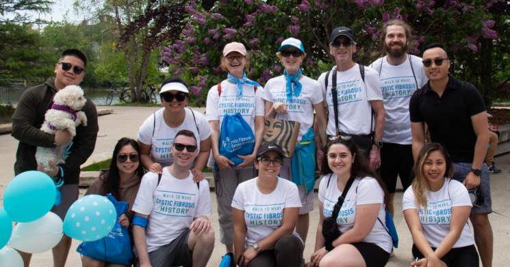 Header image. Group of people at the Walk to Make Cystic Fibrosis History